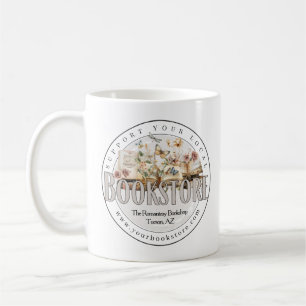 Anpassningsbar Bookshop Bok Klubb Blommigt Kaffemugg