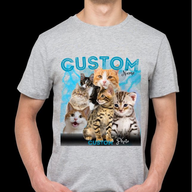Anpassningsbar Bootleg Vintage Katt T Shirt (Skapare uppladdad)