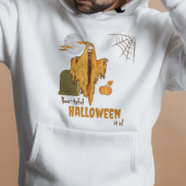 Anpassningsbar Booty Pun Flirty Skeleton Halloween Hoodie