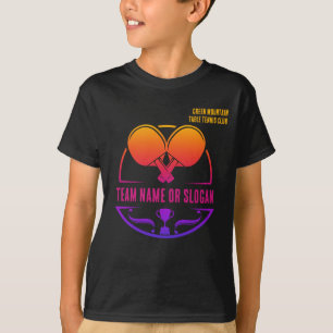 Anpassningsbar Bord Tennis Team Namn Klubb League T Shirt