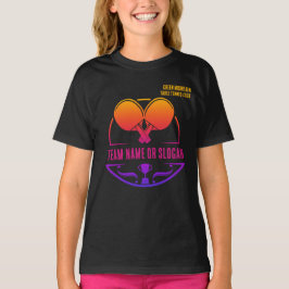 Anpassningsbar Bord Tennis Team Namn Klubb League T Shirt