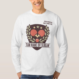 Anpassningsbar Bord Tennis Team Namn Klubb League T Shirt