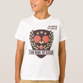 Anpassningsbar Bord Tennis Team Namn Klubb League T Shirt