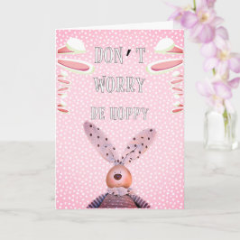 Anpassningsbar BORDE INTE VARA HOPPY Rustic Bunny  Kort