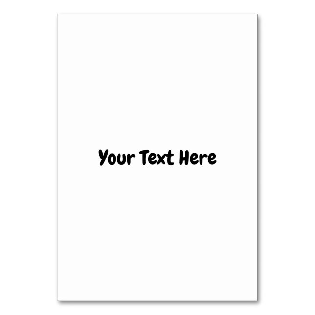 Anpassningsbar Bordsnummer (Framsidan)