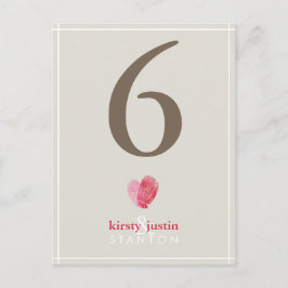 ANPASSNINGSBAR BORDSNUMMER sött, modernt fingeravt