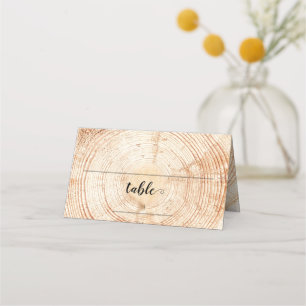 Anpassningsbar Bordsnummer Wood Rustic Bröllop Placeringskort