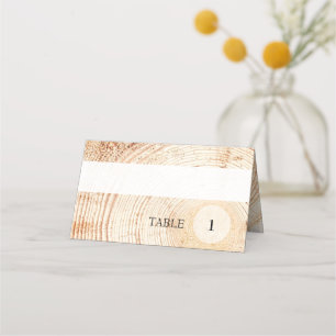 Anpassningsbar Bordsnummer Wood Rustic Bröllop Placeringskort