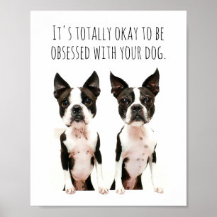 Anpassningsbar Boston Terrier Hund Pop Art Foto Po Poster