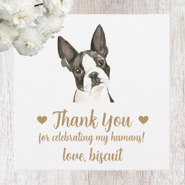 Anpassningsbar Boston Terrier Hund Wedding Favor M Gåvor Etiketter