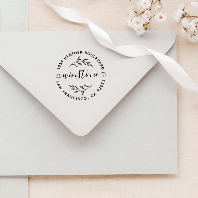 Anpassningsbar Botaniska familjen Namn Returadress Självfärgande Stämpel (Skapare uppladdad)