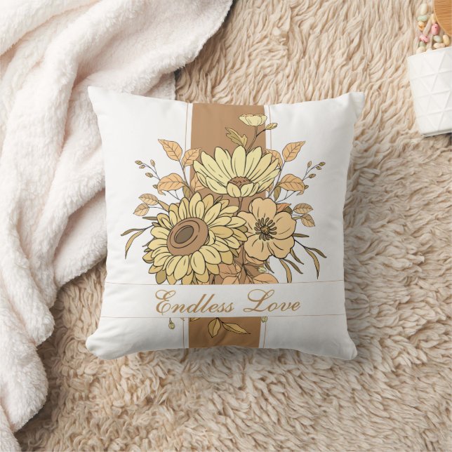 Anpassningsbar Botaniskt Namn Pillow - White & Bro Kudde (Filt)