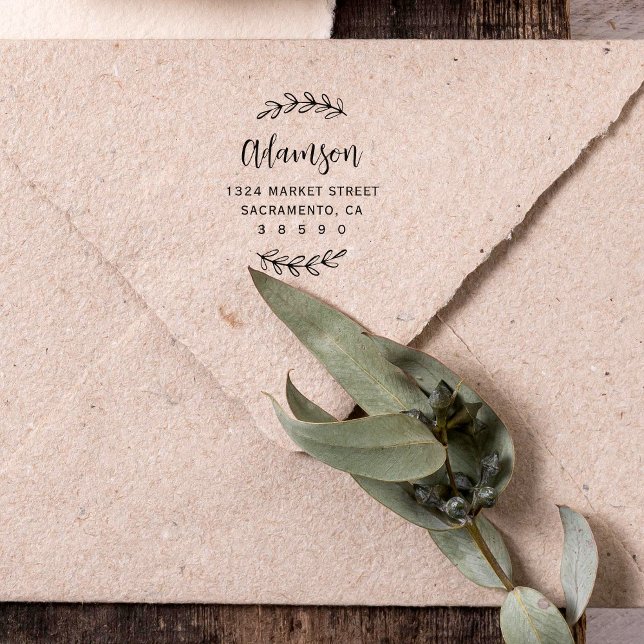 Anpassningsbar Botaniskt skript-familjens Namn-Ret Stämpel (Skapare uppladdad)