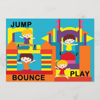 Anpassningsbar Boung House Birthday 5x7-inbjudan Inbjudningar