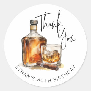 Anpassningsbar Bourbon Tack Stickers Whiskey Label Runt Klistermärke