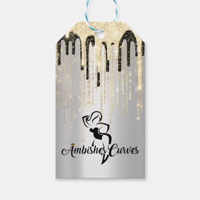 Anpassningsbar Boutique Clothing Pris Märkre Guld  Presentetikett (Framsidan)