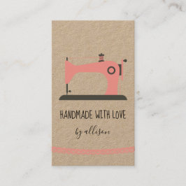 anpassningsbar boutique-typografi av handsydd mask visitkort
