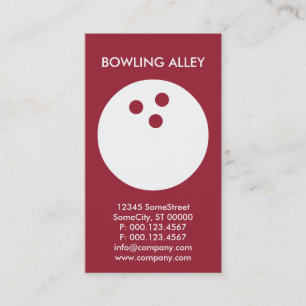 anpassningsbar bowling alley business visitkort