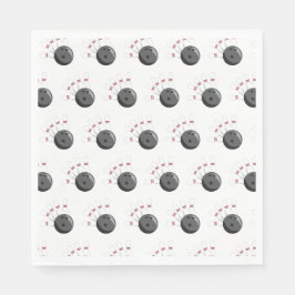 Anpassningsbar Bowling Ball & Stift Mönster Pappersservett