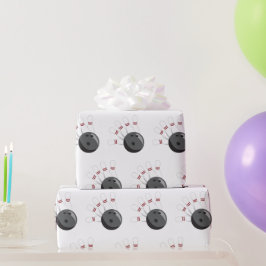 Anpassningsbar Bowling Ball & Stift Mönster Presentpapper