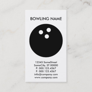 anpassningsbar bowling business visitkort