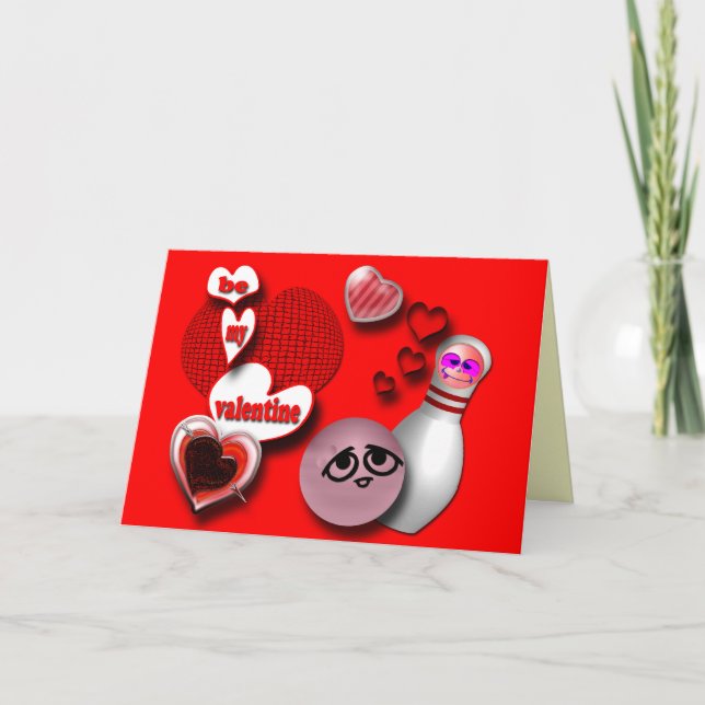 Anpassningsbar Bowling Greeting Card Postcards Kort (Framsida)