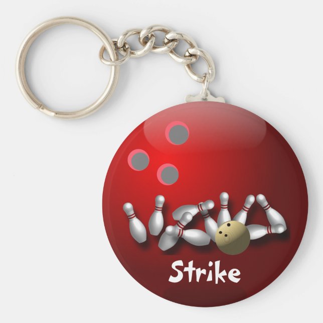 Anpassningsbar Bowling Keychains Gifts Nyckelring (Framsidan)