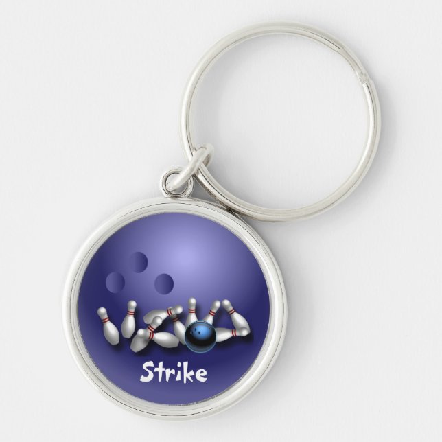 Anpassningsbar Bowling Keychains Gifts Nyckelring (Framsidan)