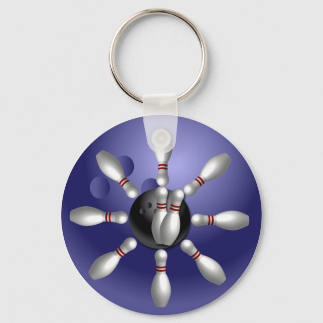 Anpassningsbar Bowling Keychains Gifts Nyckelring (Framsida)