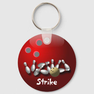 Anpassningsbar Bowling Keychains Gips Nyckelring
