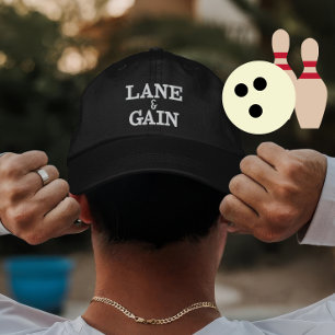 Anpassningsbar Bowling Lane Gift för spelare Broderad Keps