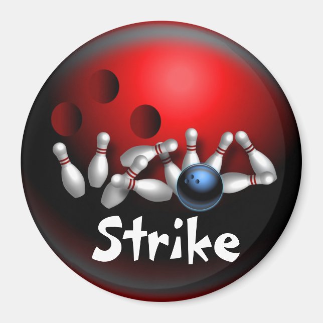 Anpassningsbar Bowling Magnets Gifts Magnet (Framsidan)