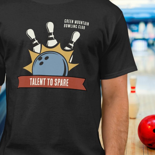 Anpassningsbar Bowling School Klubb League Namn T Shirt (Skapare uppladdad)