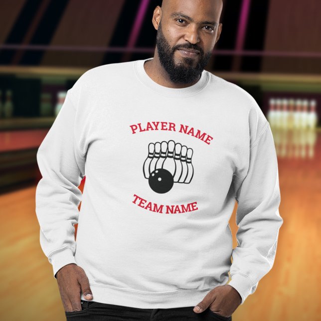 Anpassningsbar Bowling Team Logotyp Lång Ärmad Tröja (Skapare uppladdad)