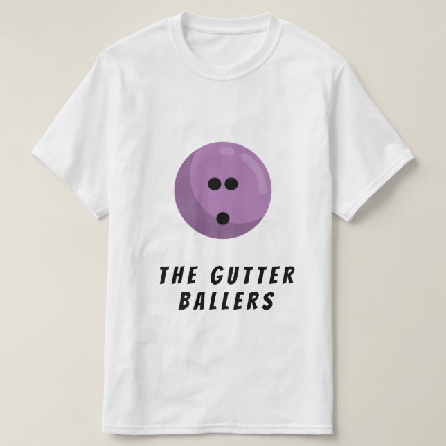 Anpassningsbar Bowling Team Namn | Lavender Bowlin T Shirt (Design framsida)