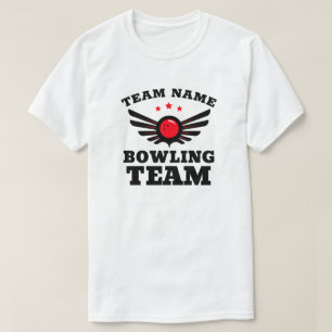 Anpassningsbar Bowling Team Namn T-Shirt