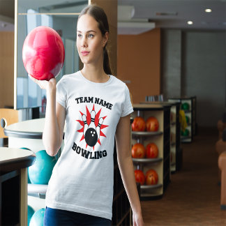Anpassningsbar Bowling Team Namn T Shirt
