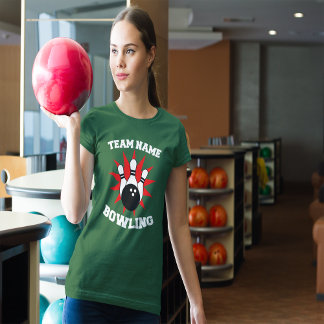 Anpassningsbar Bowling Team Namn T Shirt