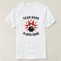 Anpassningsbar Bowling Team & Player Namn-mall