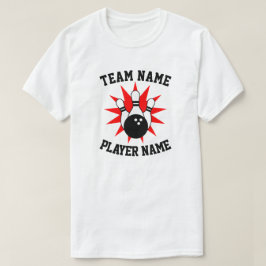 Anpassningsbar Bowling Team & Player Namn-mall T Shirt
