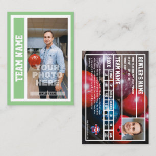 Anpassningsbar Bowling Trading Card (Sage)