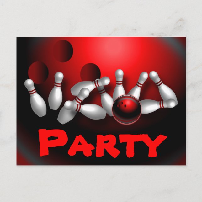 Anpassningsbar Bowling-vykort Vykort (Framsida)