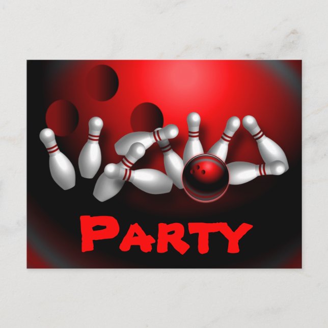 Anpassningsbar Bowling-vykort Vykort (Framsida)