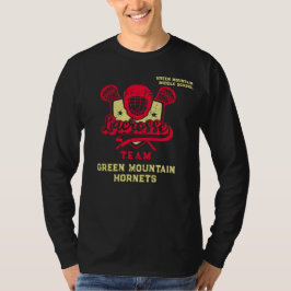 Anpassningsbar Box Fält Lacrosse Team Klubb Namn n T Shirt