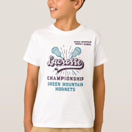 Anpassningsbar Box Fält Lacrosse Team Klubb Namn n T Shirt