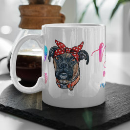 Anpassningsbar Boxer Mamma Cute Mors dag Hund älsk Kaffemugg