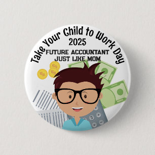 Anpassningsbar Boy Accountant Ta ditt barn till ar Knapp