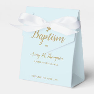 Anpassningsbar Boy Baptism Blue guld hue dove-skri Presentaskar