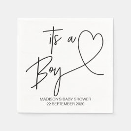 Anpassningsbar Boy Shower Cocktail Napkin Party De Pappersservett