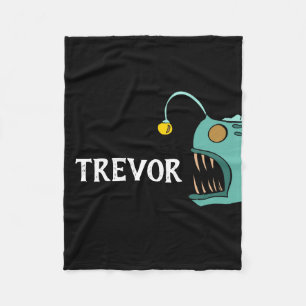 Anpassningsbar Boys Bedroom Fish Theme Anglerfish Fleecefilt